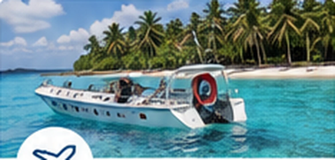 Tauchboot in tropischem Reiseziel