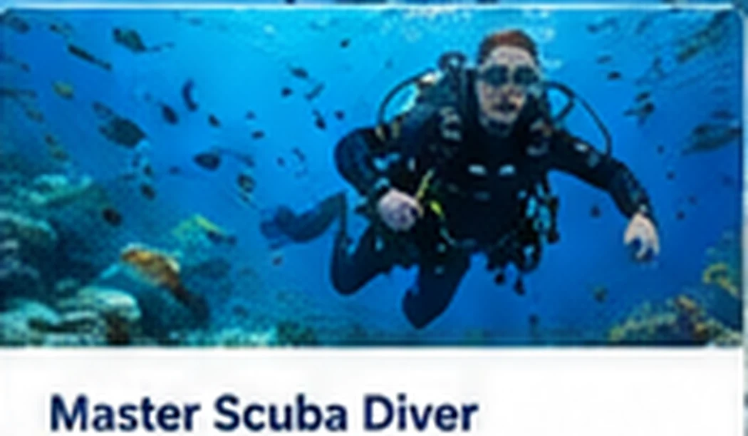 Erfahrener Taucher im Freiwasser